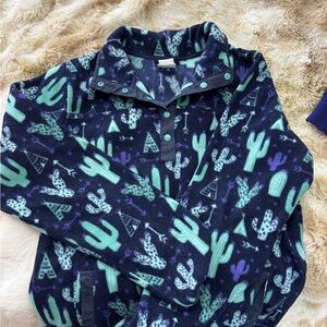 Cinch Women's Cactus Print Sweater - Blue and Green
